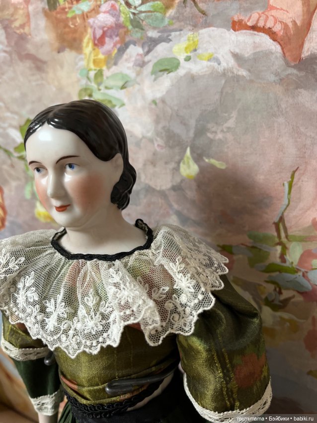 Антикварная кукла China Head Стиль Biedermeier рост 42 см (фото 10)