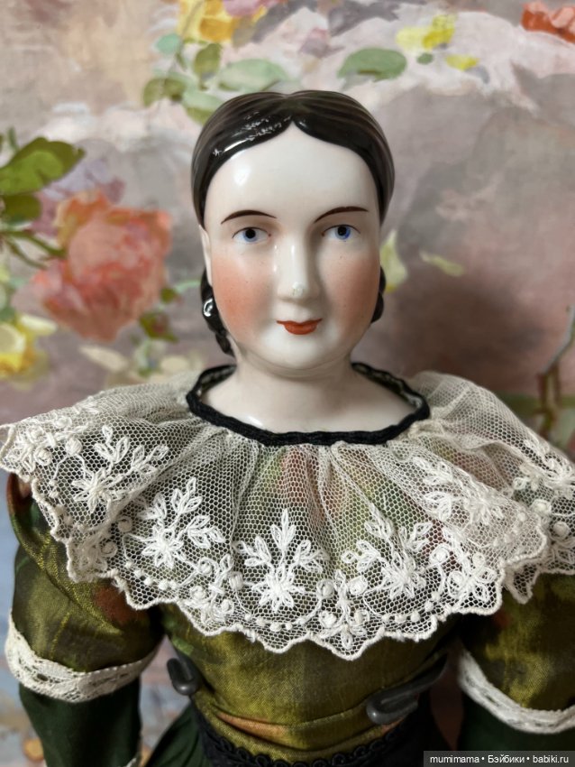 Антикварная кукла China Head Стиль Biedermeier рост 42 см