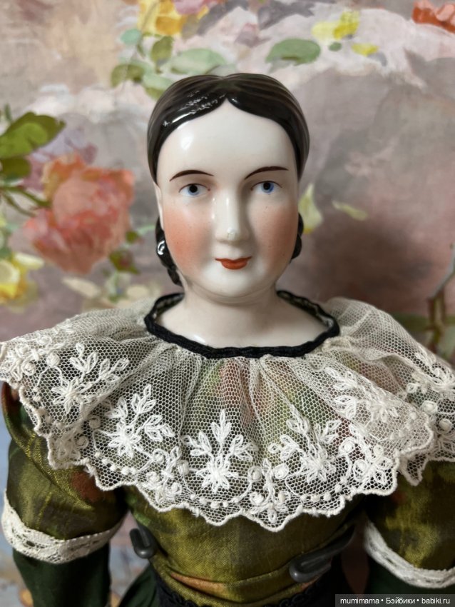 Антикварная кукла China Head Стиль Biedermeier рост 42 см