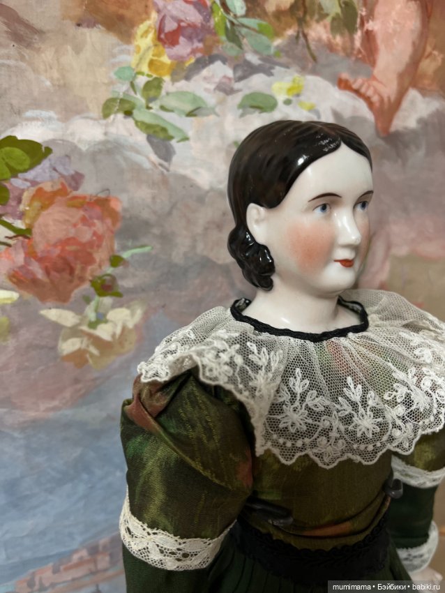Антикварная кукла China Head Стиль Biedermeier рост 42 см (фото 9)