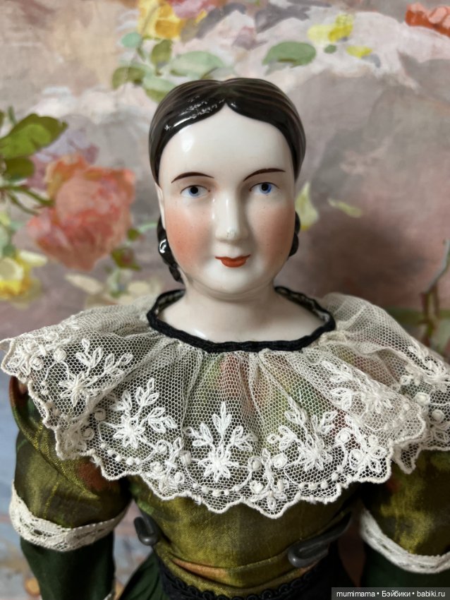 Антикварная кукла China Head Стиль Biedermeier рост 42 см