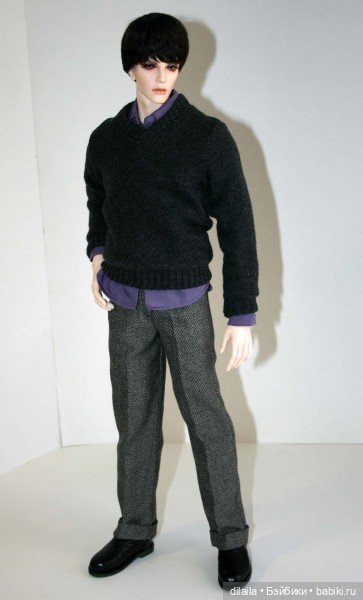 Выкройка PDF в натуральную величину / рубашка, джемпер, брюки для куклы-мужчины Iplehouse FID 49 см (фото 3)