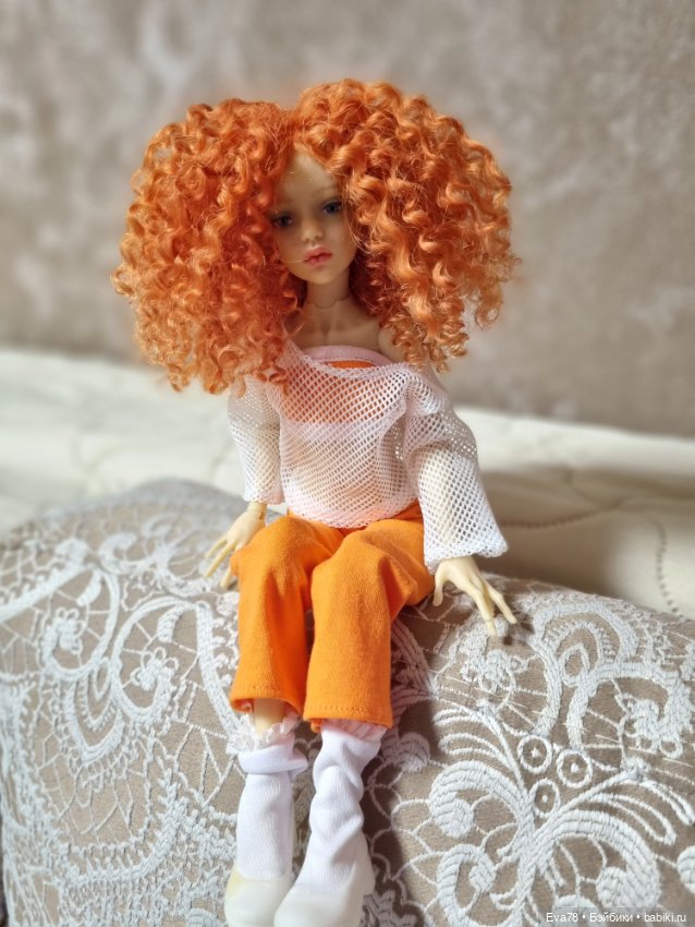 Парик для куколки бжд Иден