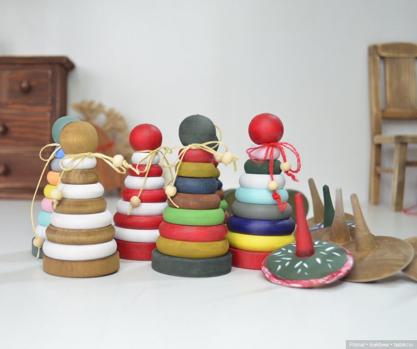 Маленькие пирамидки из дерева) (фото 9)