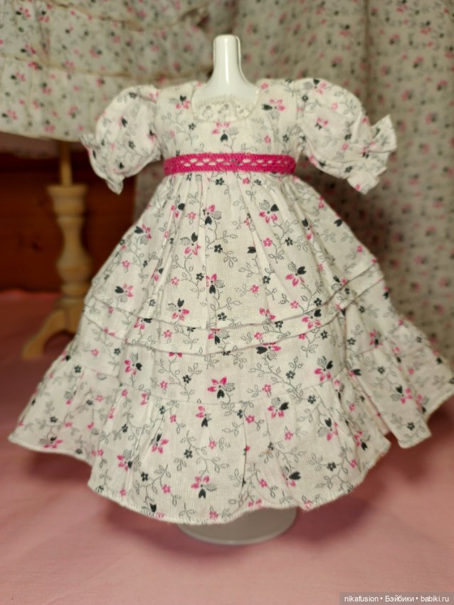 Платье для антикварной или винтажной куклы рост 20-22 см (фото 2)