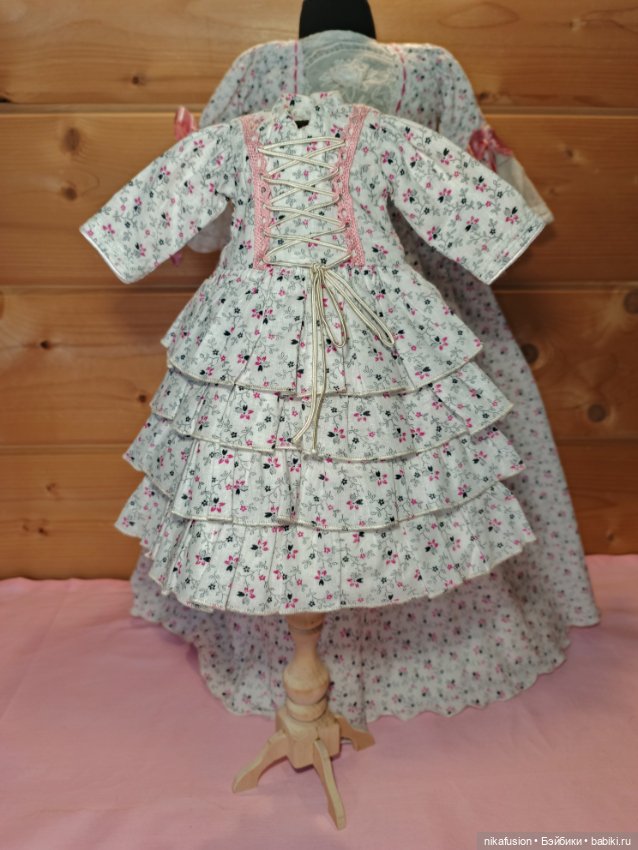 Платье для антикварной или винтажной куклы ростом 40 см (фото 4)