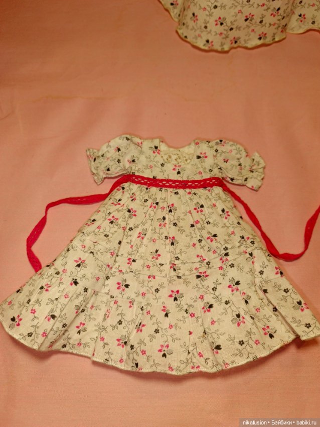 Платье для антикварной или винтажной куклы рост 20-22 см (фото 6)