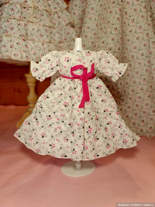 Платье для антикварной или винтажной куклы рост 20-22 см (фото 3)