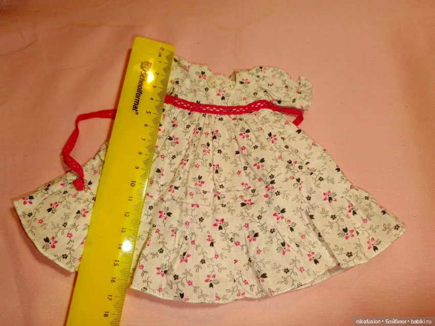 Платье для антикварной или винтажной куклы рост 20-22 см (фото 4)