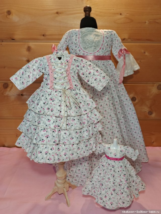 Платье для антикварной или винтажной куклы ростом 40 см (фото 5)