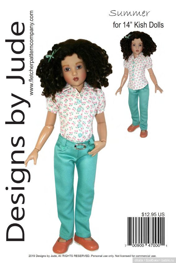 Выкройки PDF в натуральную величину / одежда для кукол Chrysalis Хелен Киш рост 35 см (14 дюймов) (фото 6)