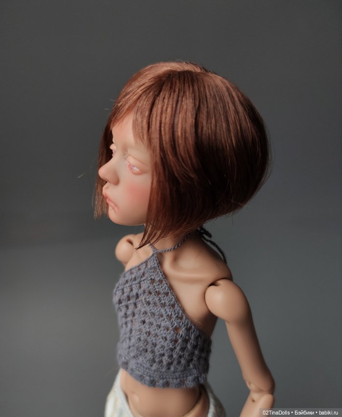 Парик на птичку Лору или кукол с размером головы 11 см