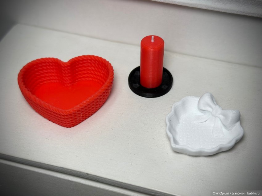 Корзинка, свеча и чаша — Миниатюра для кукол (фото 2)