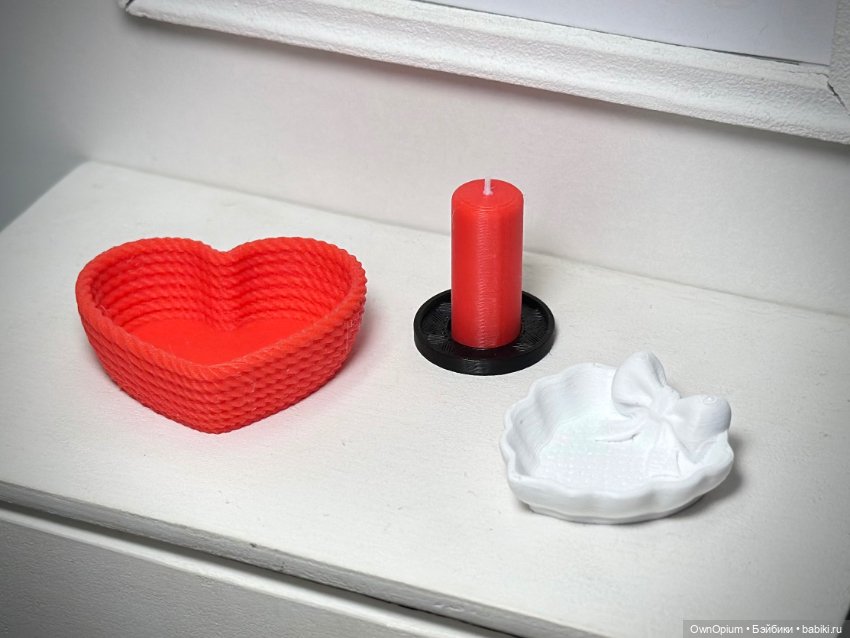 Корзинка, свеча и чаша — Миниатюра для кукол