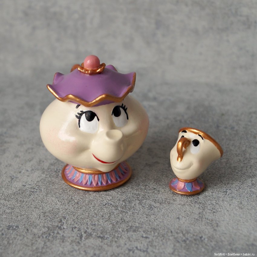 Фигурки миссис Поттс и Чип м/ф "Красавица и Чудовище" (масштаб 1:6)