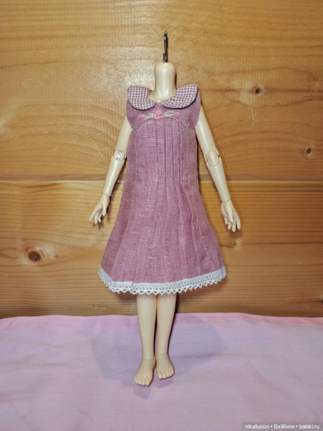 Платье на куклу Карлотта, Вестида же Азул, Meadow doll, БЖД 30 см