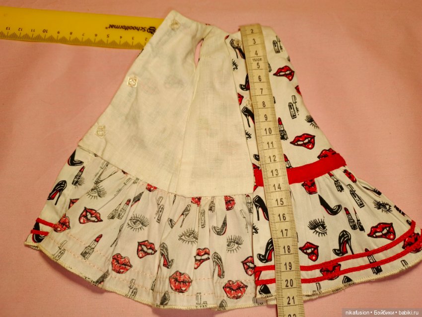 Платье летнее на куклу БЖД в стиле "Париж" (фото 6)