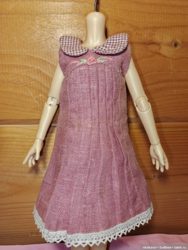 Платье на куклу Карлотта, Вестида же Азул, Meadow doll, БЖД 30 см (фото 3)