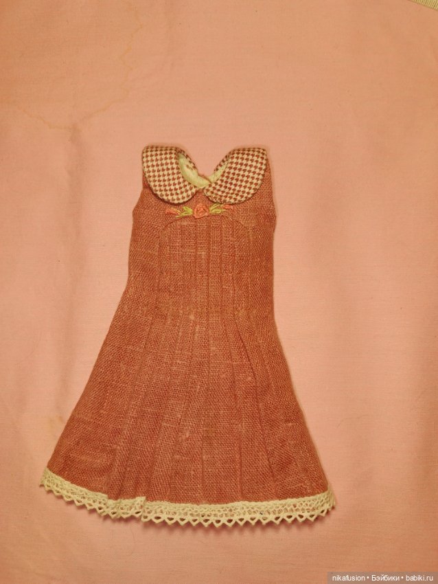 Платье на куклу Карлотта, Вестида же Азул, Meadow doll, БЖД 30 см (фото 4)