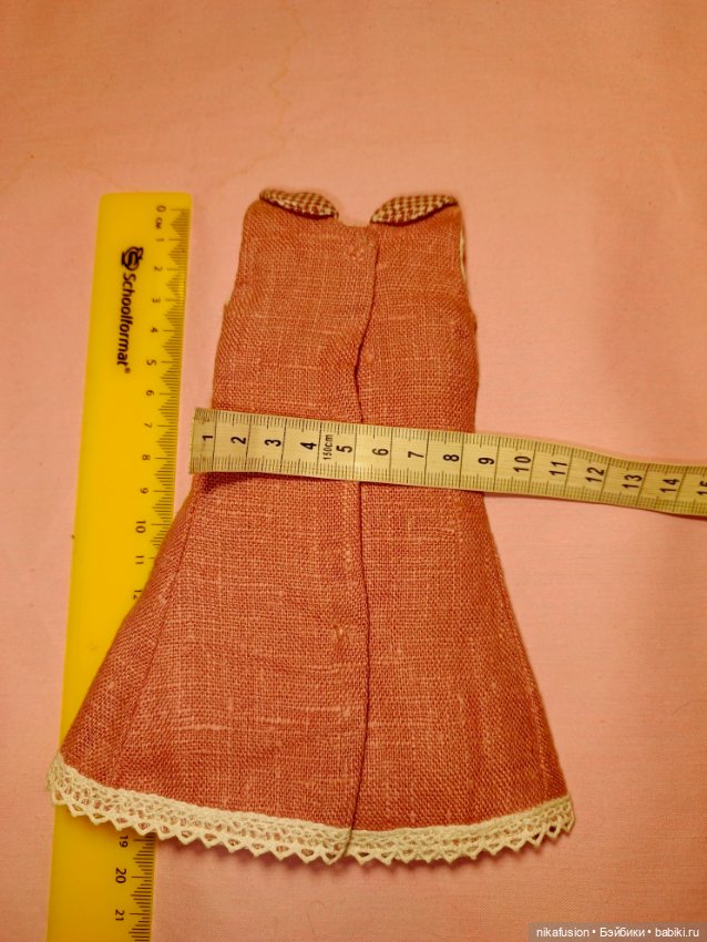 Платье на куклу Карлотта, Вестида же Азул, Meadow doll, БЖД 30 см (фото 6)