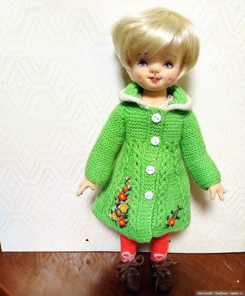 Наташенька, текстильная шарнирная кукла