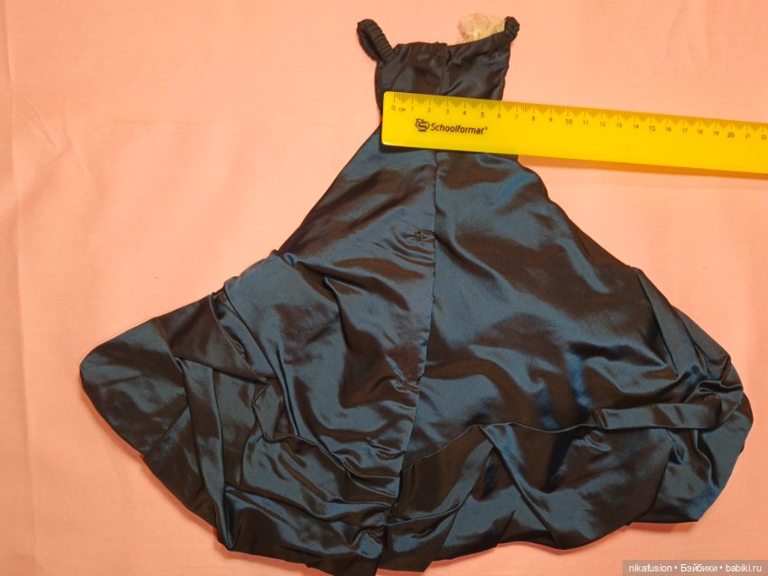 Платье шёлк на куклу Паоло Рейна, БЖД 39-42 см, тоннер (фото 5)