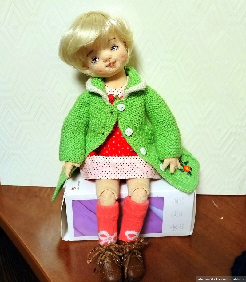 Наташенька, текстильная шарнирная кукла (фото 4)