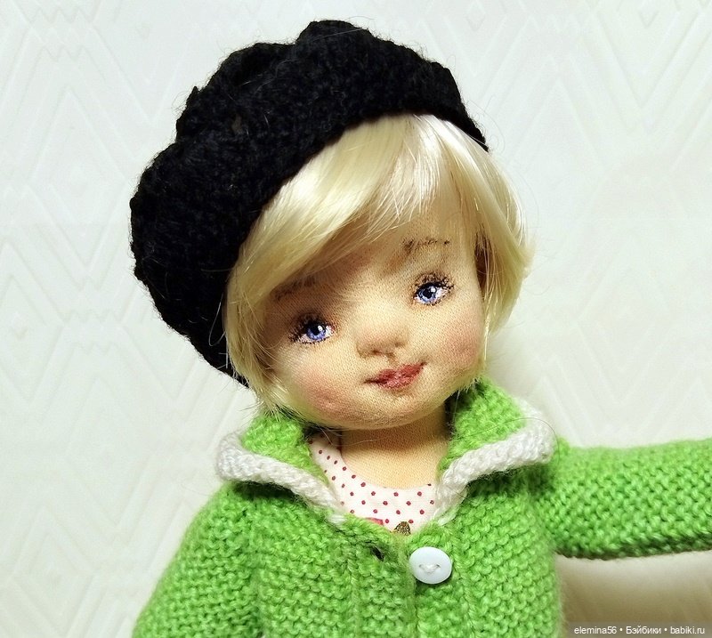 Наташенька, текстильная шарнирная кукла (фото 5)