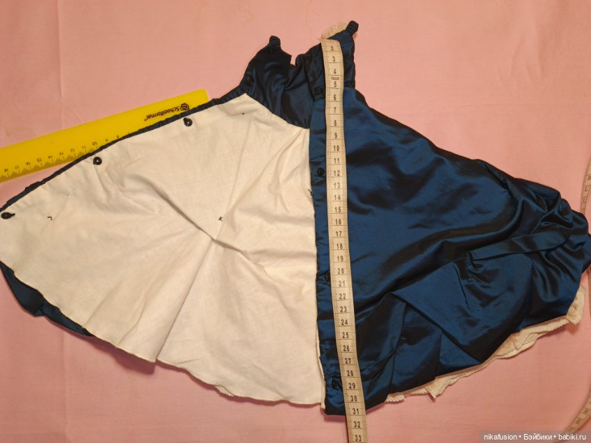 Платье шёлк на куклу Паоло Рейна, БЖД 39-42 см, тоннер (фото 6)