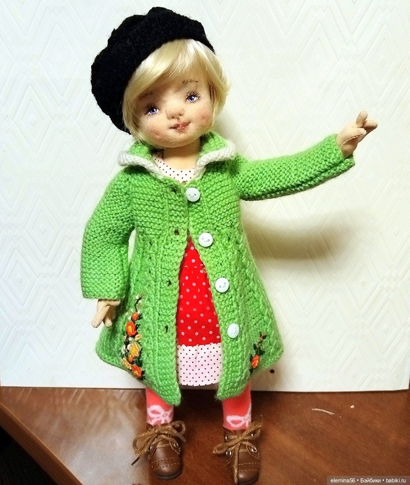 Наташенька, текстильная шарнирная кукла (фото 2)