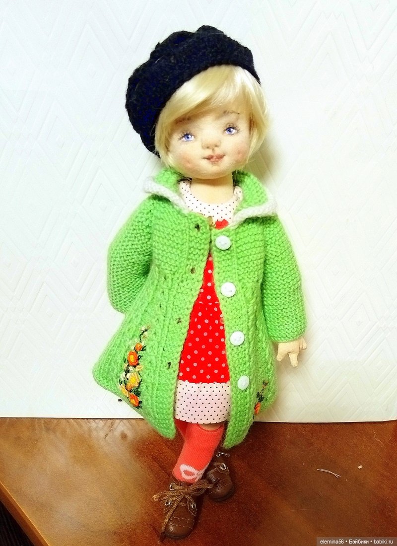 Наташенька, текстильная шарнирная кукла (фото 3)