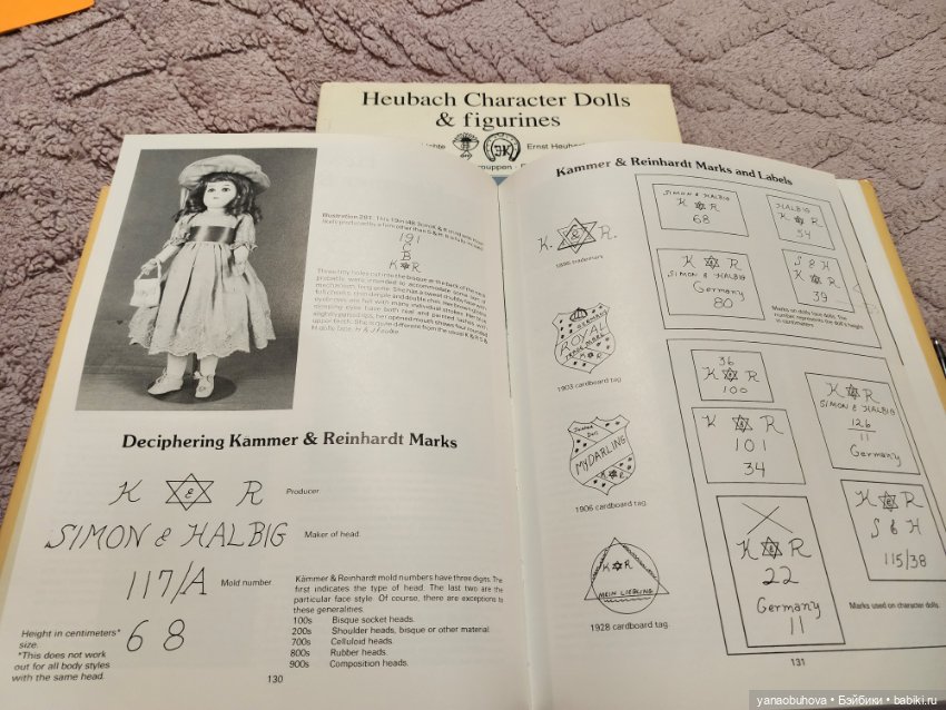 Книга справочник по антикварным куклам Симон Хальбиг