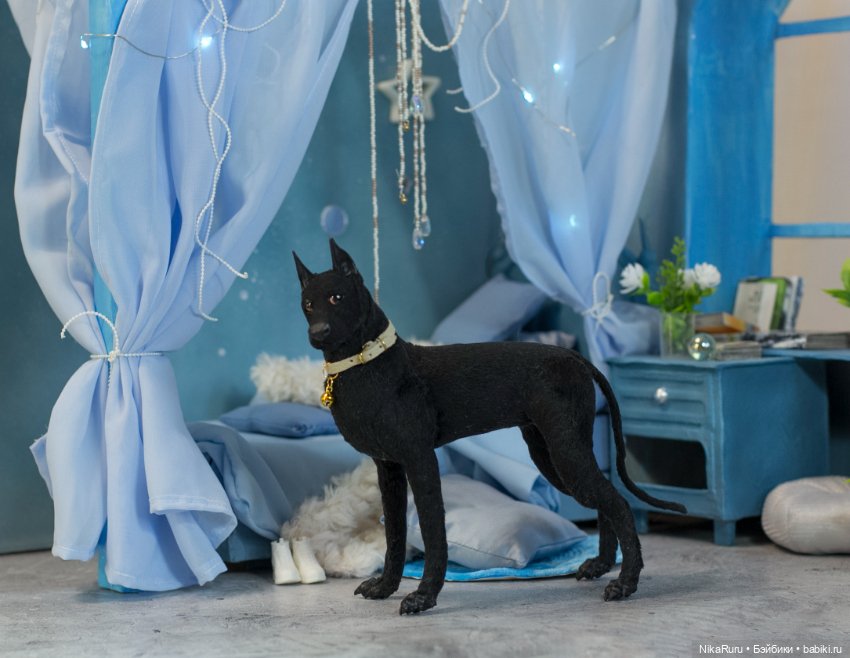 Дог для Барби собака в смешанной технике формат 1/6 (фото 5)