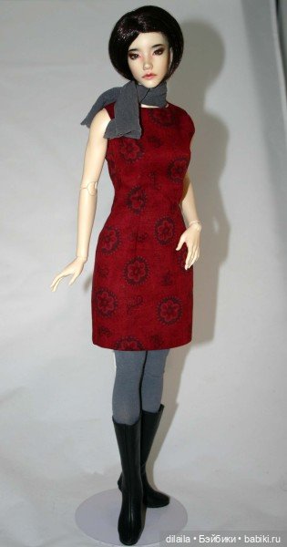 Выкройка PDF в натуральную величину / пальто А-силуэта, платье, чулки для куклы Iplehouse FID 45 см (фото 5)