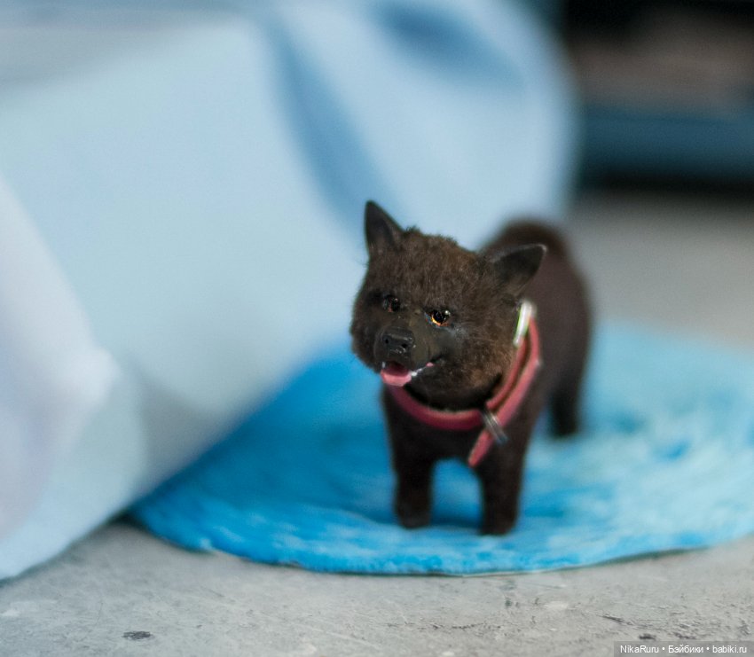 Корги собака для Барби, в смешанной технике формат 1/6 (фото 2)