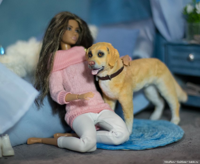 Лабрадор для Барби собака в смешанной технике (фото 2)