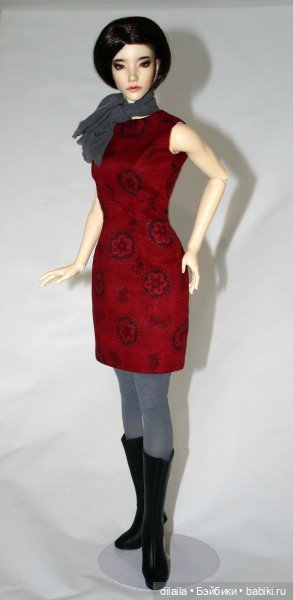 Выкройка PDF в натуральную величину / пальто А-силуэта, платье, чулки для куклы Iplehouse FID 45 см (фото 3)