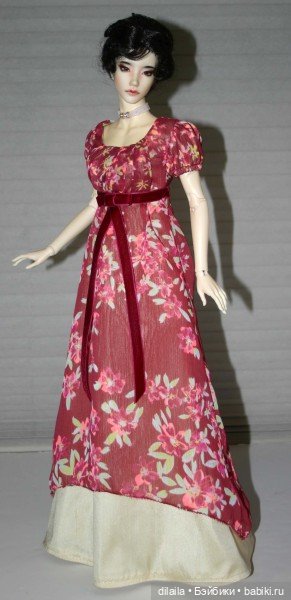 Выкройка PDF в натуральную величину / платье эпохи регентства, перчатки для куклы Iplehouse FID 45см (фото 2)