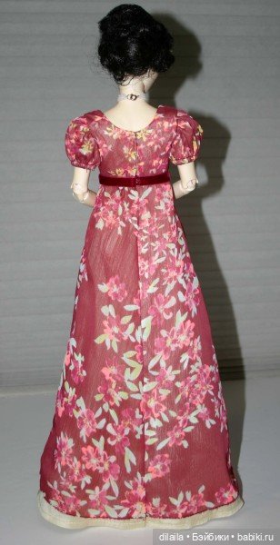 Выкройка PDF в натуральную величину / платье эпохи регентства, перчатки для куклы Iplehouse FID 45см (фото 4)