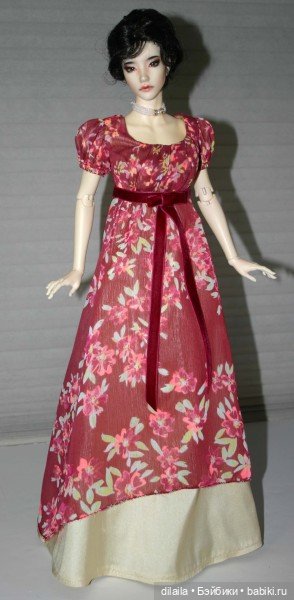 Выкройка PDF в натуральную величину / платье эпохи регентства, перчатки для куклы Iplehouse FID 45см (фото 3)