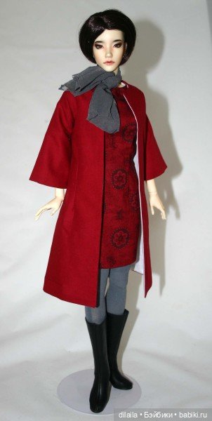Выкройка PDF в натуральную величину / пальто А-силуэта, платье, чулки для куклы Iplehouse FID 45 см (фото 2)