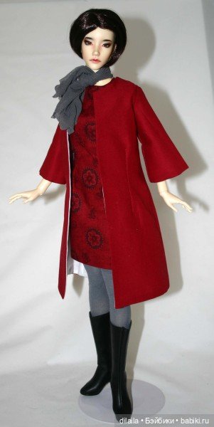 Выкройка PDF в натуральную величину / пальто А-силуэта, платье, чулки для куклы Iplehouse FID 45 см (фото 4)