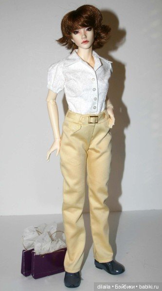 Выкройка PDF в натуральную величину / рубашка и брюки для куклы Iplehouse FID рост 45 см (фото 2)