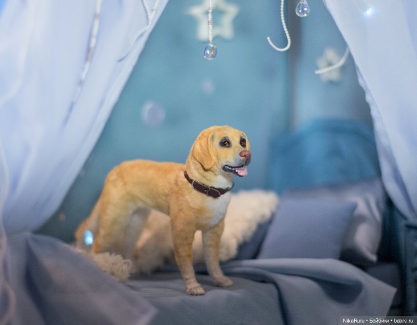 Лабрадор для Барби собака в смешанной технике (фото 3)