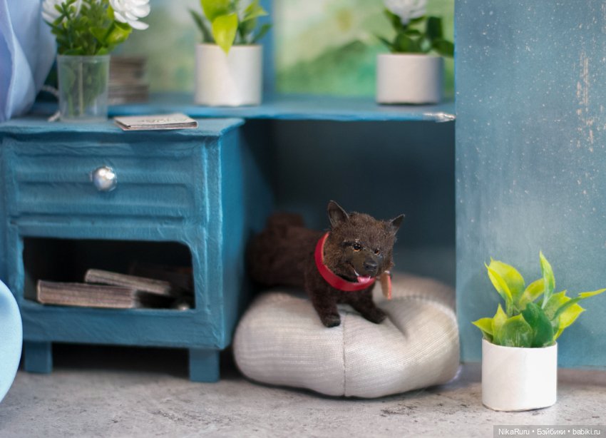 Корги собака для Барби, в смешанной технике формат 1/6 (фото 6)