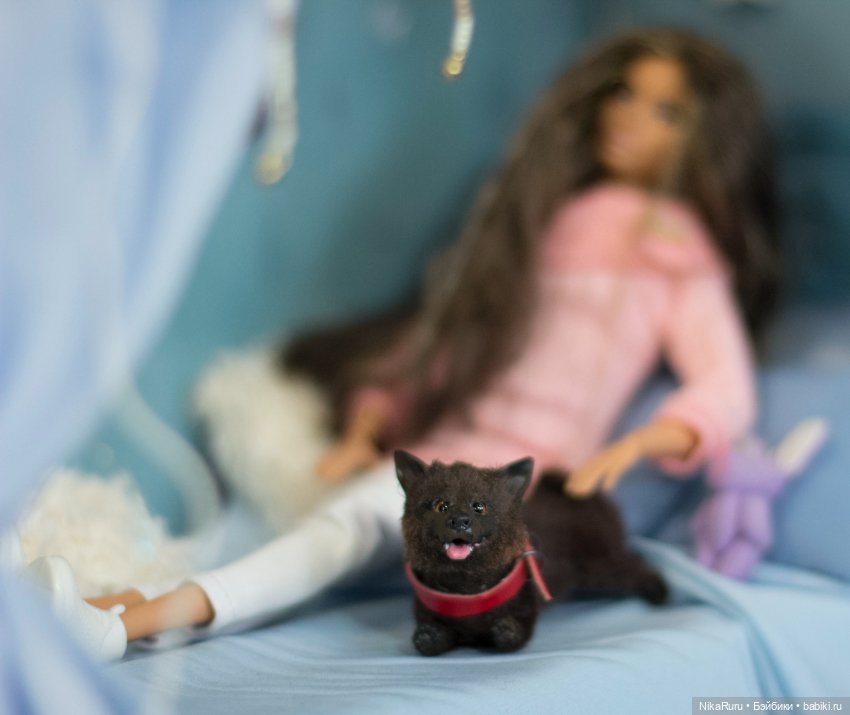 Корги собака для Барби, в смешанной технике формат 1/6 (фото 3)