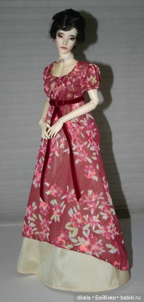 Выкройка PDF в натуральную величину / платье эпохи регентства, перчатки для куклы Iplehouse FID 45см (фото 5)