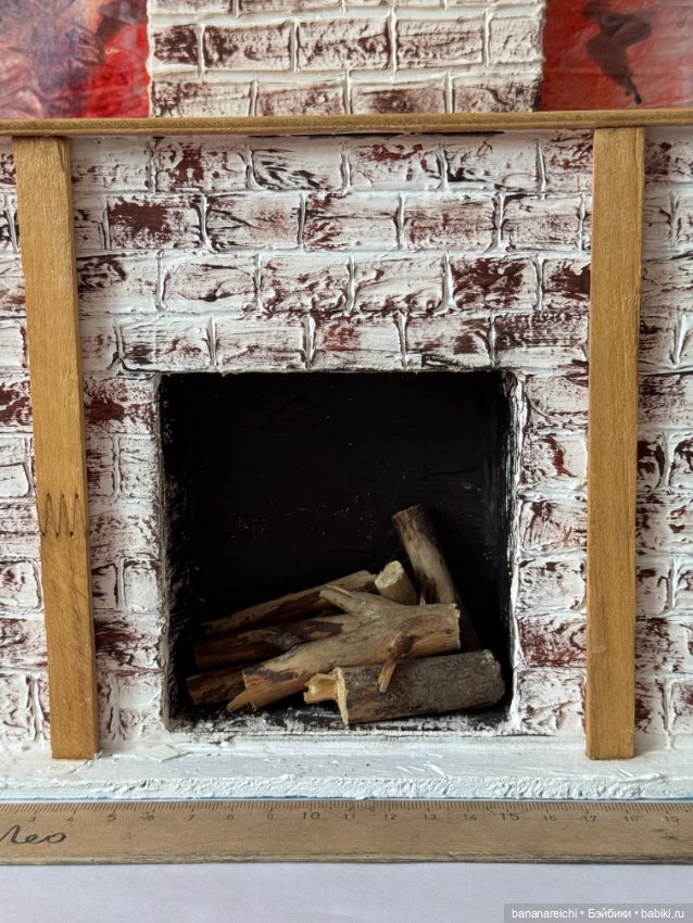 Камин для кукол формата 1/6 и меньше (фото 4)