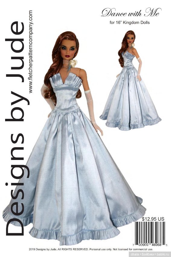 Выкройки PDF в натуральную величину / одежда для кукол Kingdom dolls, рост 40 см (фото 4)