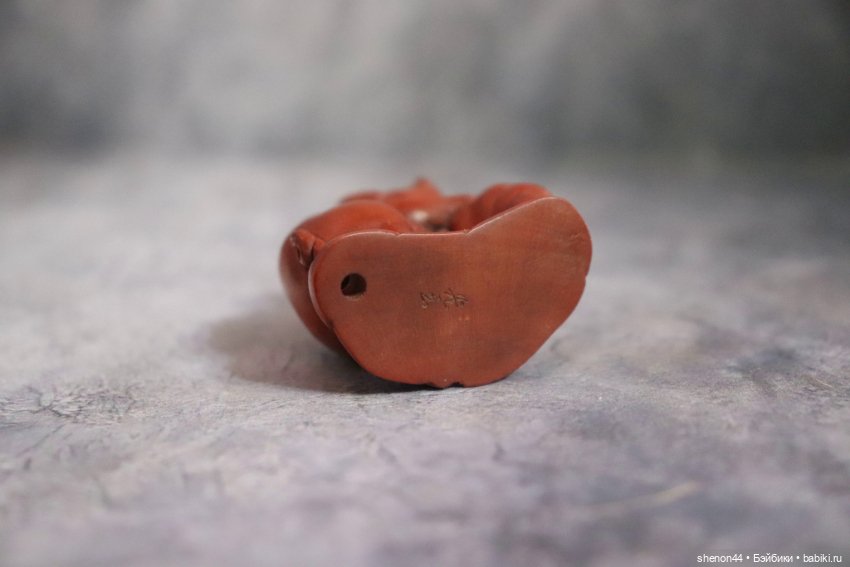 Нэцкэ "Поросенок с тыквой". Винтаж (фото 5)